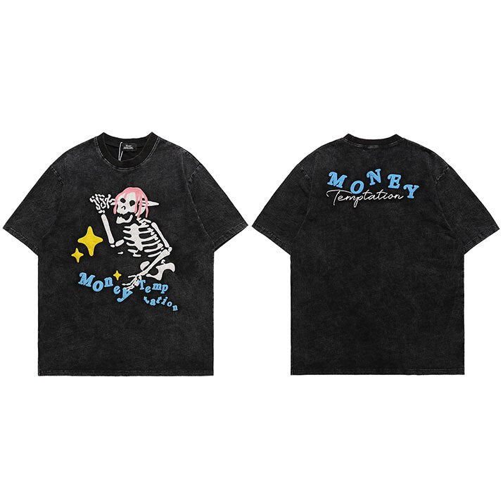 "Pink Hair" Unisex Men Women Streetwear Graphic T-Shirt Daulet Apparel