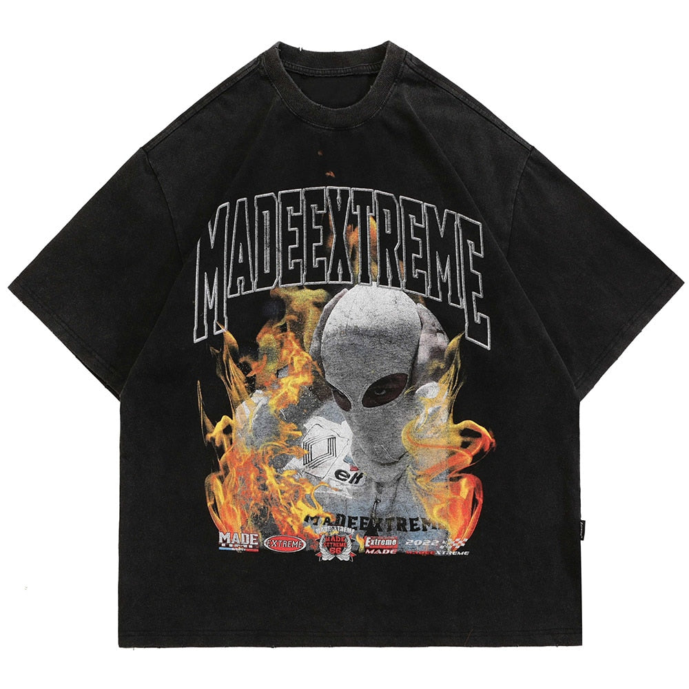 "Up In Smoke" Unisex Men Women Streetwear Graphic T-Shirt Daulet Apparel