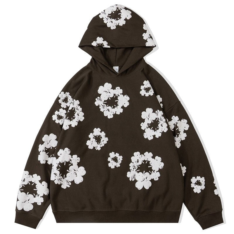 "White Snow" Unisex Men Women Streetwear Graphic Hoodie Daulet Apparel