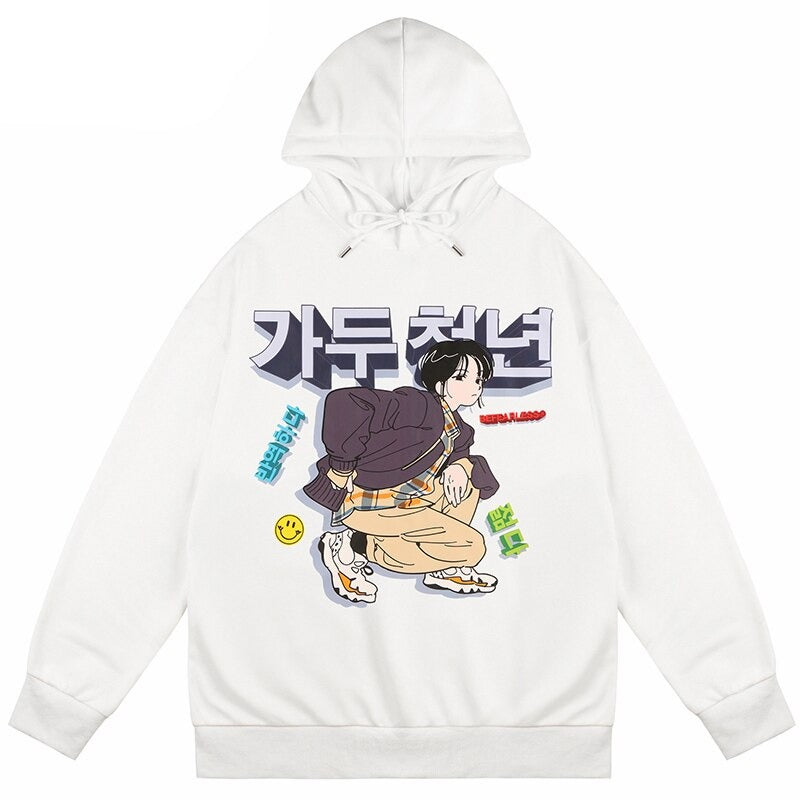 "Blue Ninja" Unisex Men Women Streetwear Graphic Hoodie Daulet Apparel