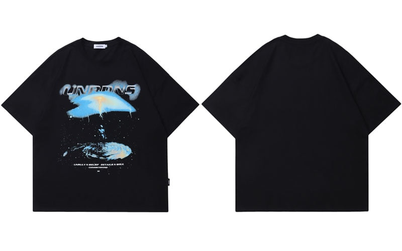 "Universoul" Men Women Streetwear Unisex Graphic T-Shirt Daulet Apparel