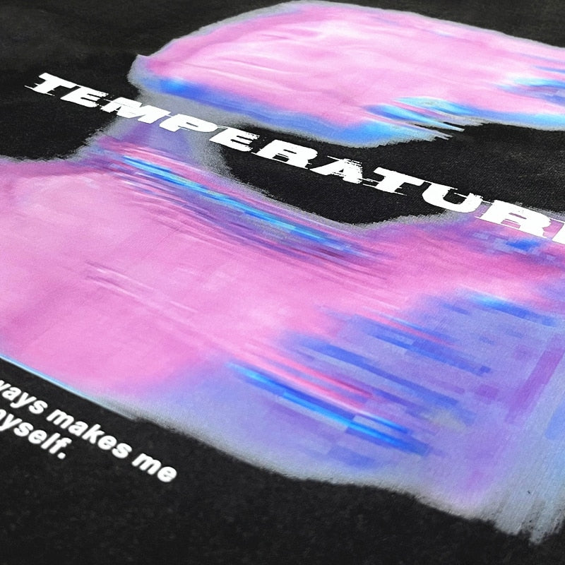 "Temprature" Men Women Streetwear Unisex Graphic T-Shirt Collection Daulet Apparel