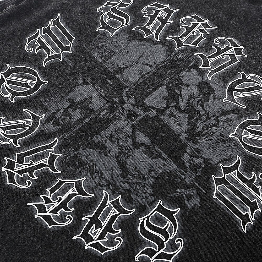 "Black Night" Unisex Men Women Streetwear Graphic T-Shirt Daulet Apparel