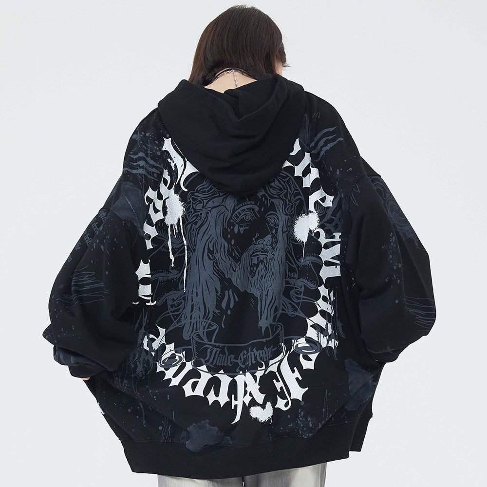 "Fallen King" Unisex Men Women Streetwear Graphic Hoodie Daulet Apparel