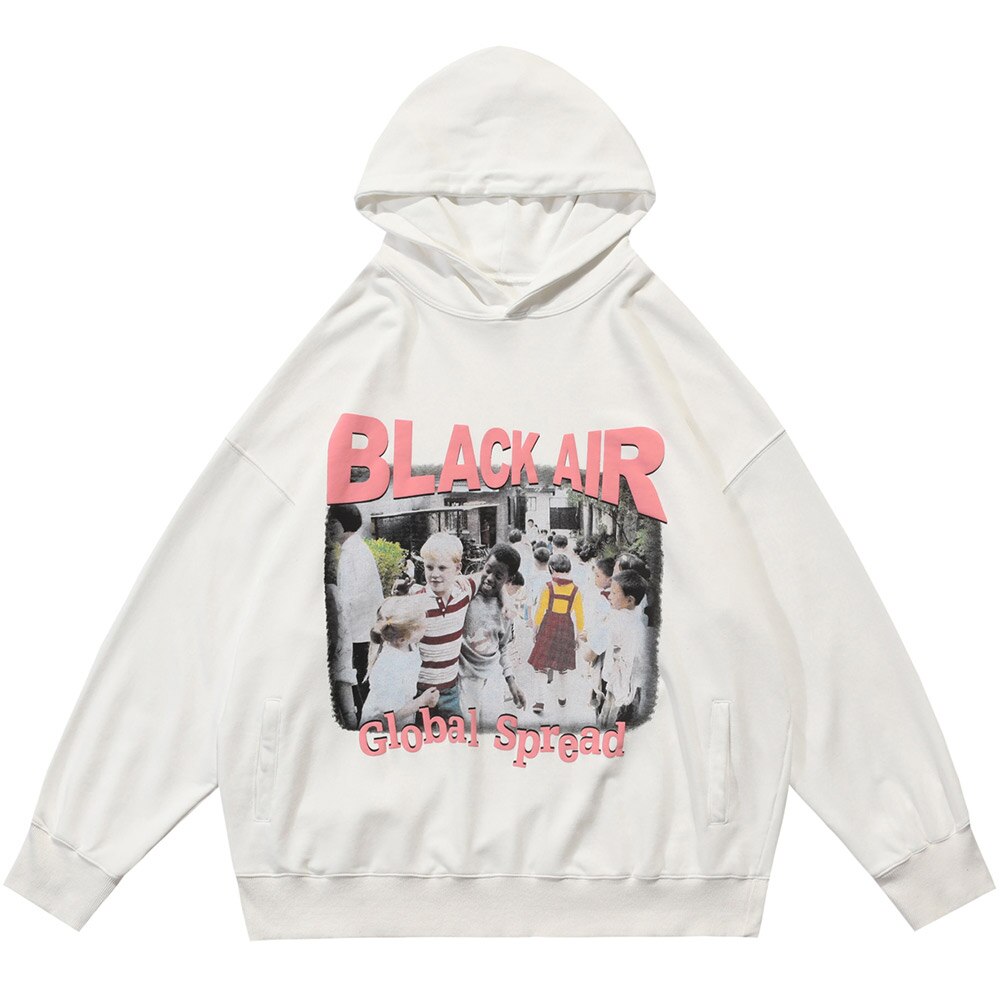 "In Public" Unisex Men Women Streetwear Graphic Hoodie Daulet Apparel