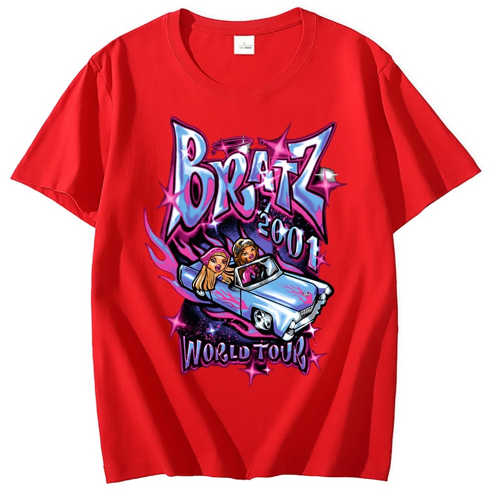 "Bratz For Real" Unisex Men Women Streetwear Graphic T-Shirt Daulet Apparel