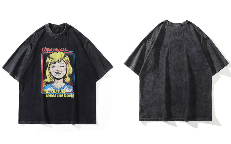 "No Love" Unisex Men Women Streetwear Graphic T-Shirt Daulet Apparel