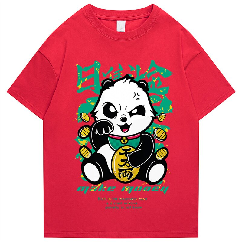 "Rich Panda” Men Women Streetwear Unisex Graphic T-Shirt Daulet Apparel