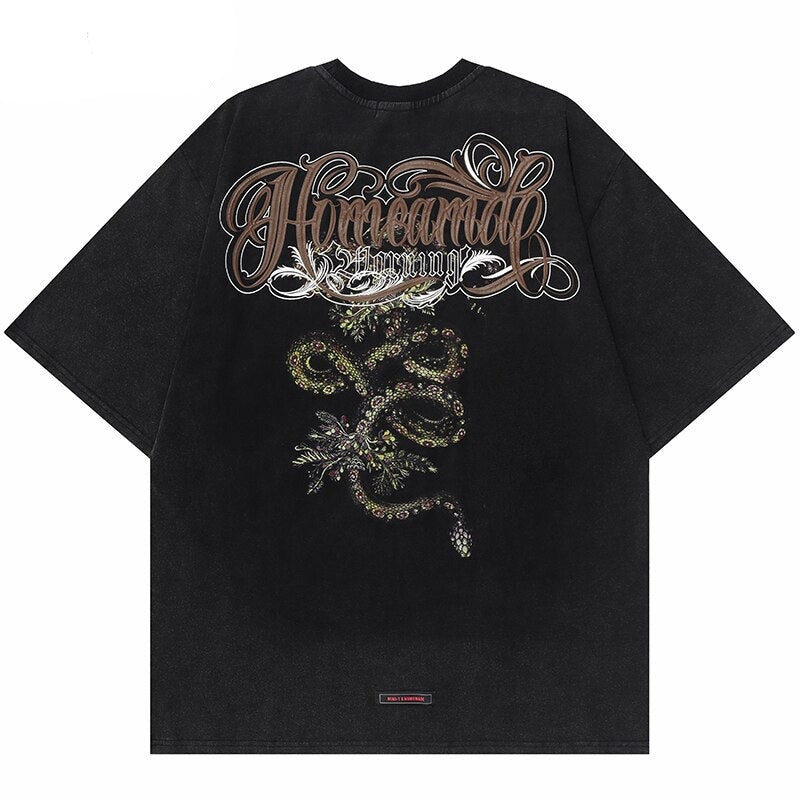 "Hidden Grass" Unisex Men Women Streetwear Graphic T-Shirt Daulet Apparel