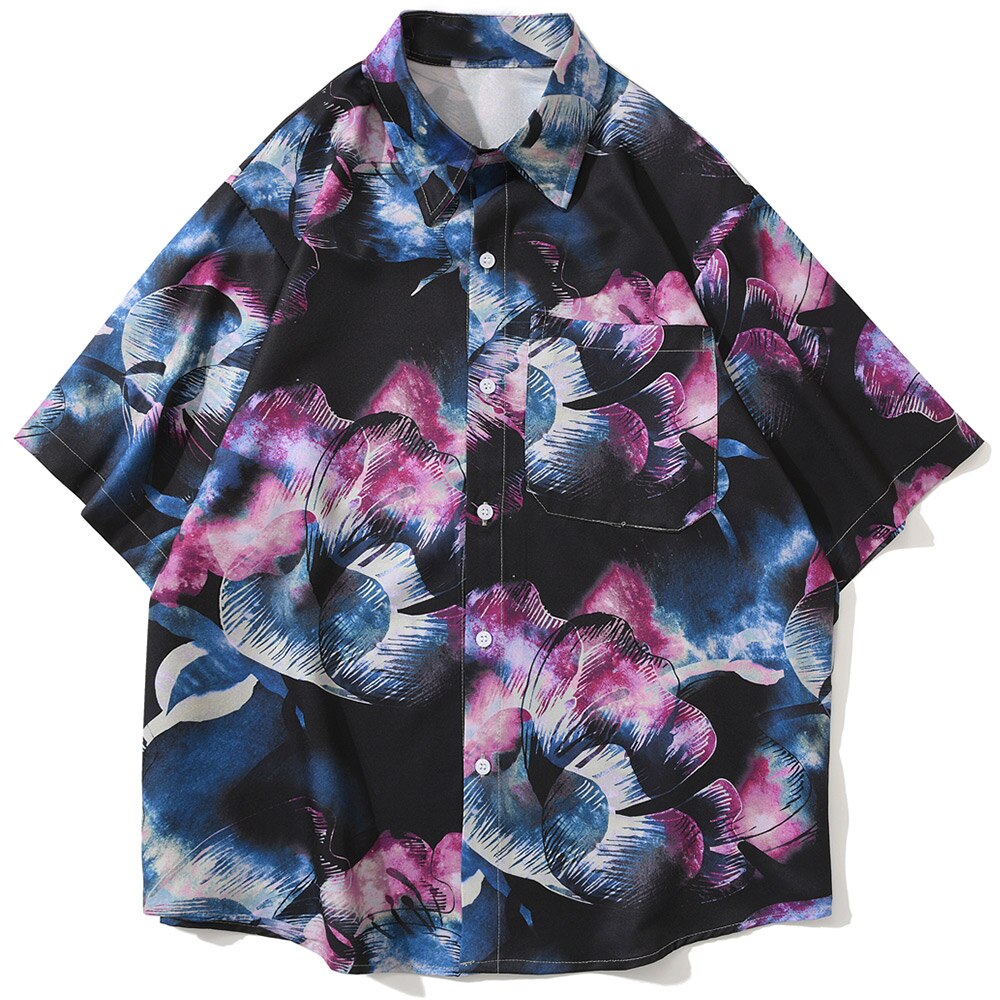 "Purple Night" Graphic Men Women Graphic Streetwear Shirt Daulet Apparel