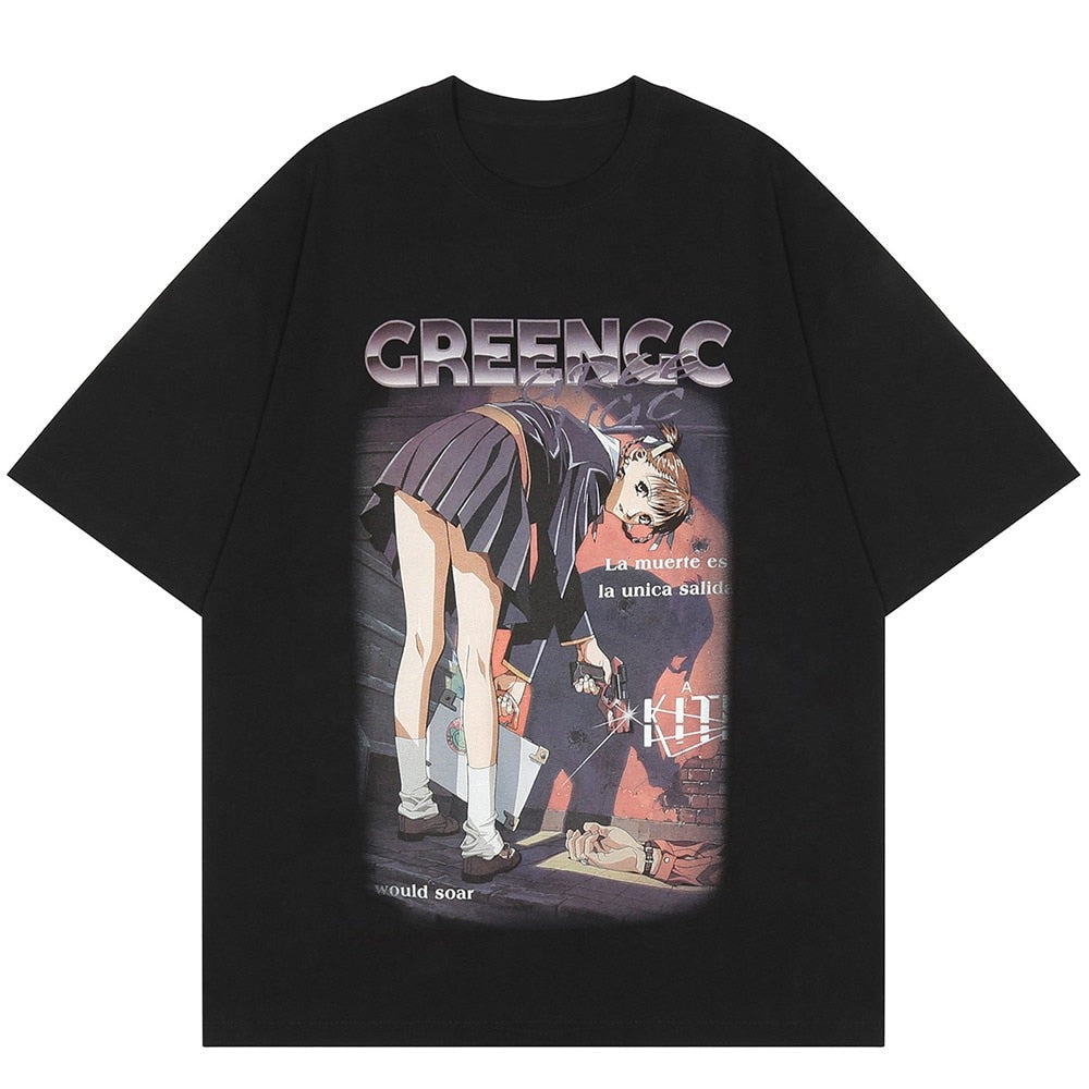 "Watching You" Unisex Men Women Streetwear Graphic T-Shirt Daulet Apparel