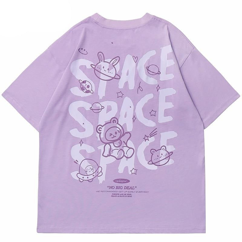 "Spaceman" Streetwear Hip Hop Men Women Graphic T-Shirt Daulet Apparel