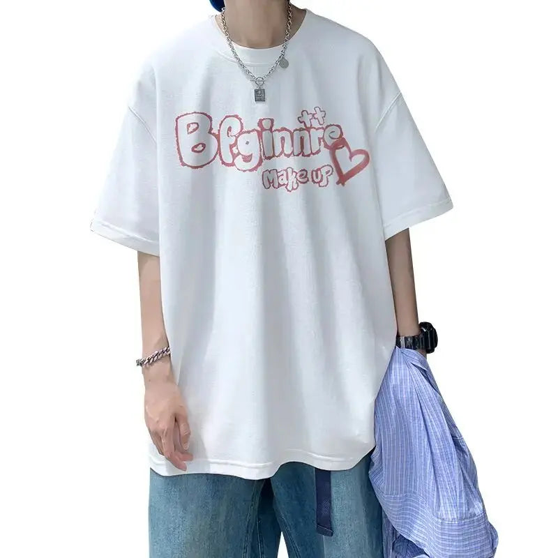 Harajuku Y2K Graffiti Photo T-shirt Cool Men Oversized Tops New Streetwear  Fashion Graphic Tee Cotton Summer Short Sleeve Casual