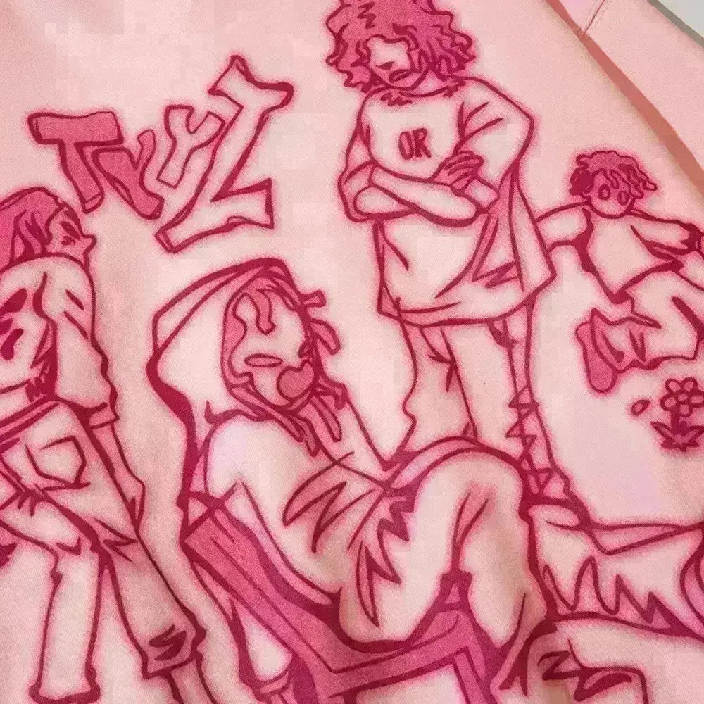 "Neon Nostalgia" Men Women Streetwear Graphic Hoodie Ver.1 Daulet Apparel