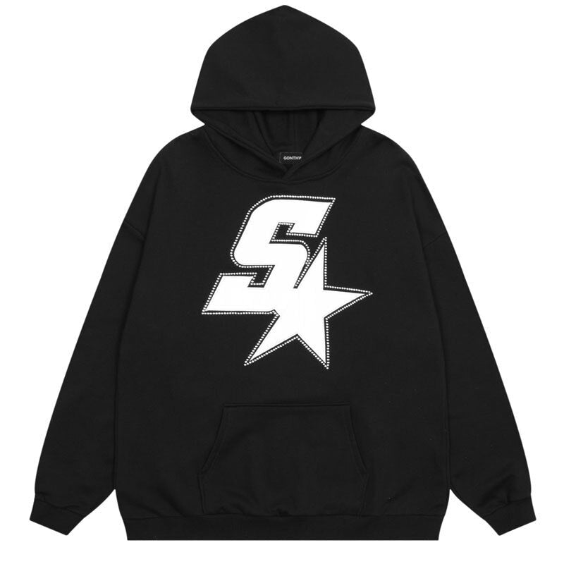 "Star Girl 1098" Unisex Men Women Streetwear Graphic Hoodie Daulet Apparel