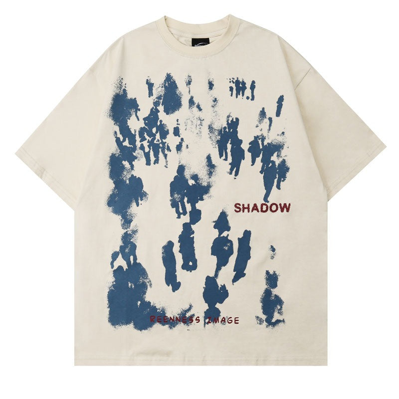 "Shadow Effect" Unisex Men Women Streetwear Graphic T-Shirt Daulet Apparel