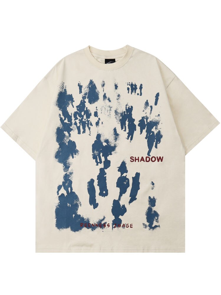 "Shadow Effect" Unisex Men Women Streetwear Graphic T-Shirt Daulet Apparel
