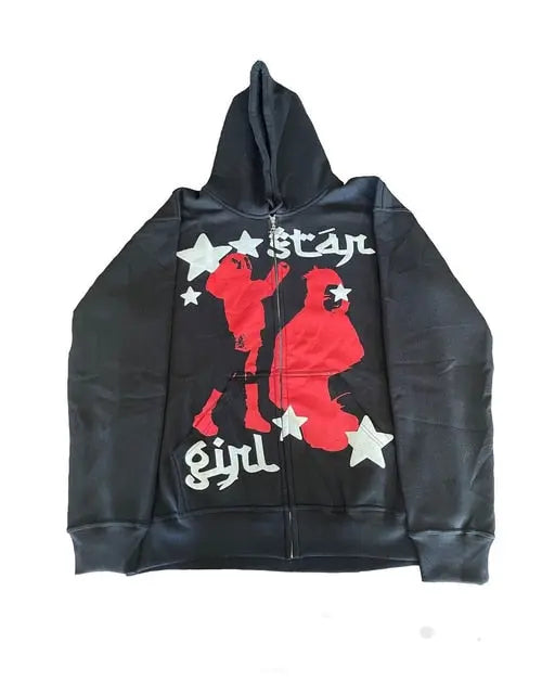 "Shining Star" Unisex Men Women Streetwear Graphic Hoodie Daulet Apparel