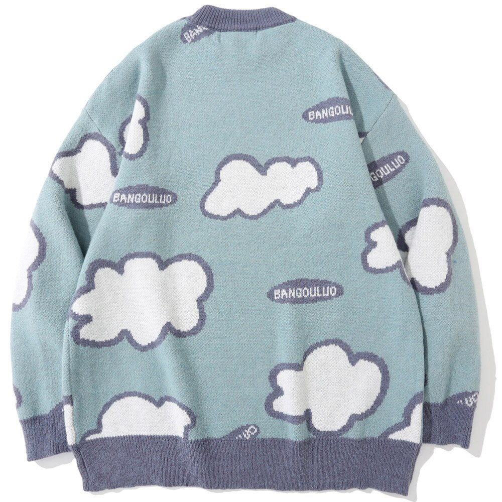 "Cloudy Night" Unisex Men Women Streetwear Graphic Sweater Daulet Apparel