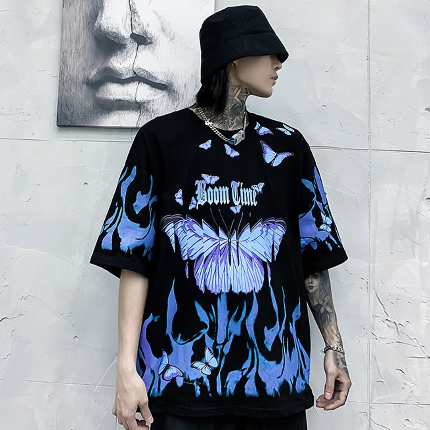"Boom Time" Unisex Men Women Streetwear Graphic T-Shirt Daulet Apparel