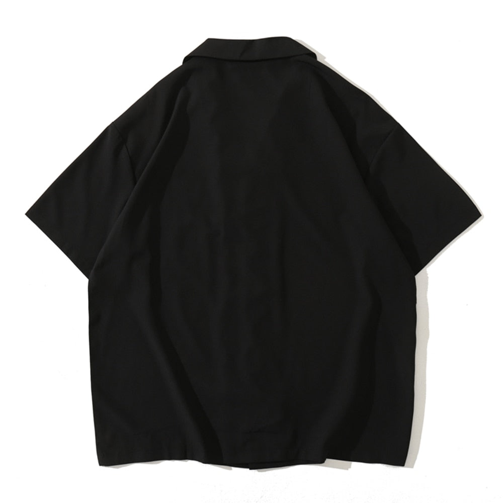 "Fallin Leafs" Unisex Men Women Streetwear Button Shirt Daulet Apparel