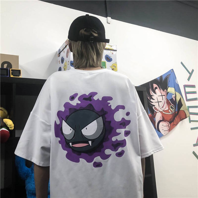 "Purple Ghost" Unisex Men Women Streetwear Graphic T-Shirt Daulet Apparel