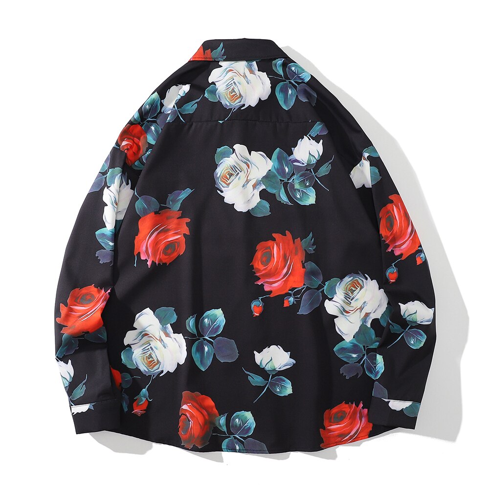 "Flower Garden" Unisex Men Women Streetwear Graphic Button Shirt Daulet Apparel