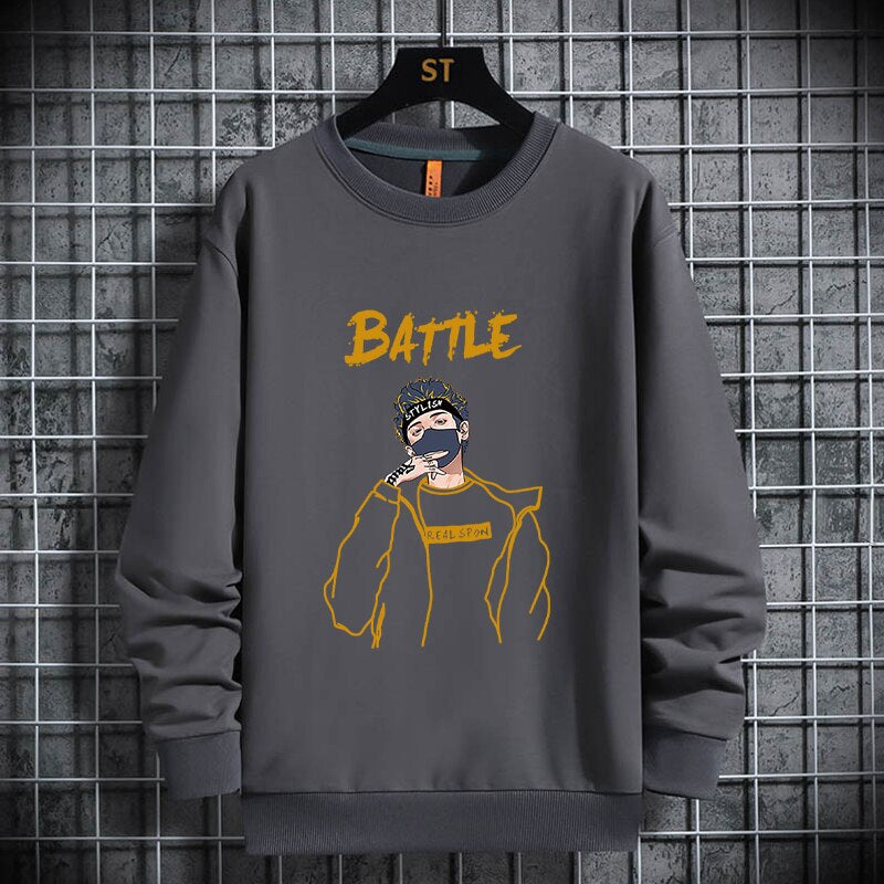 "Battle" Unisex Men Women Streetwear Graphic Hoodie Daulet Apparel