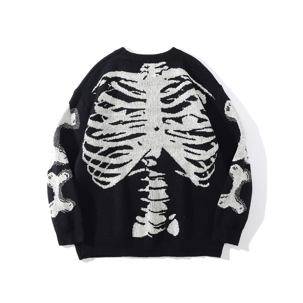 "Bone In" Unisex Men Women Streetwear Graphic Sweater Daulet Apparel