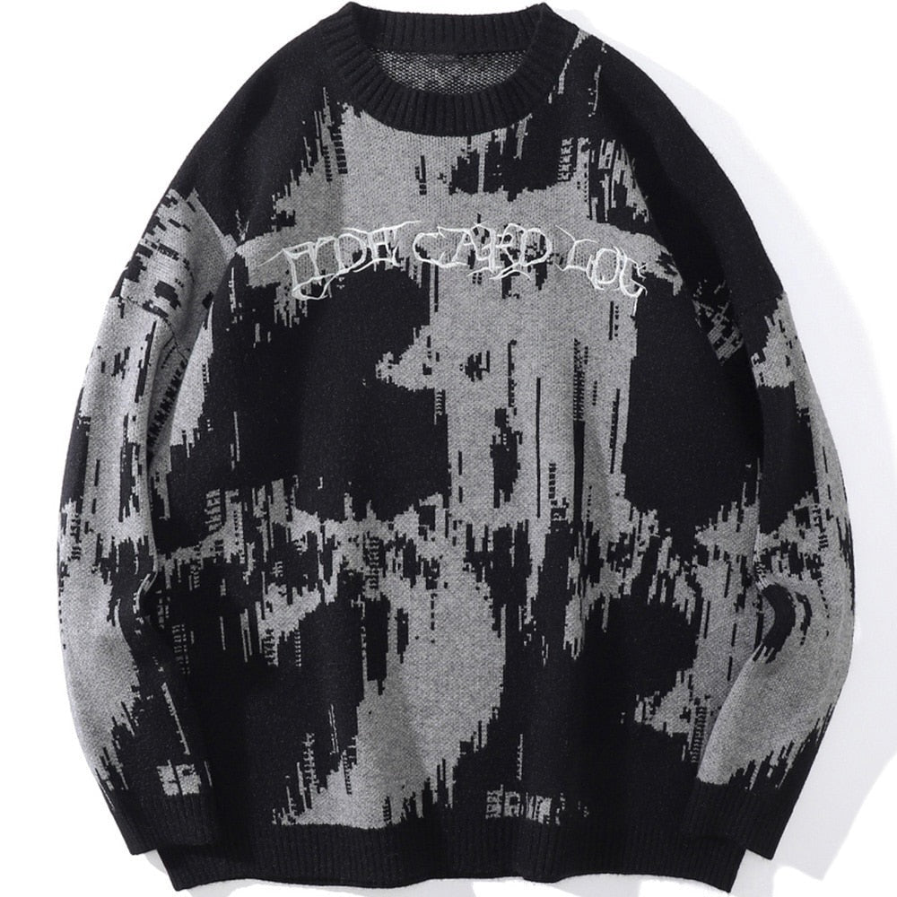 "Foggy Knight" Unisex Men Women Streetwear Graphic Sweater Daulet Apparel