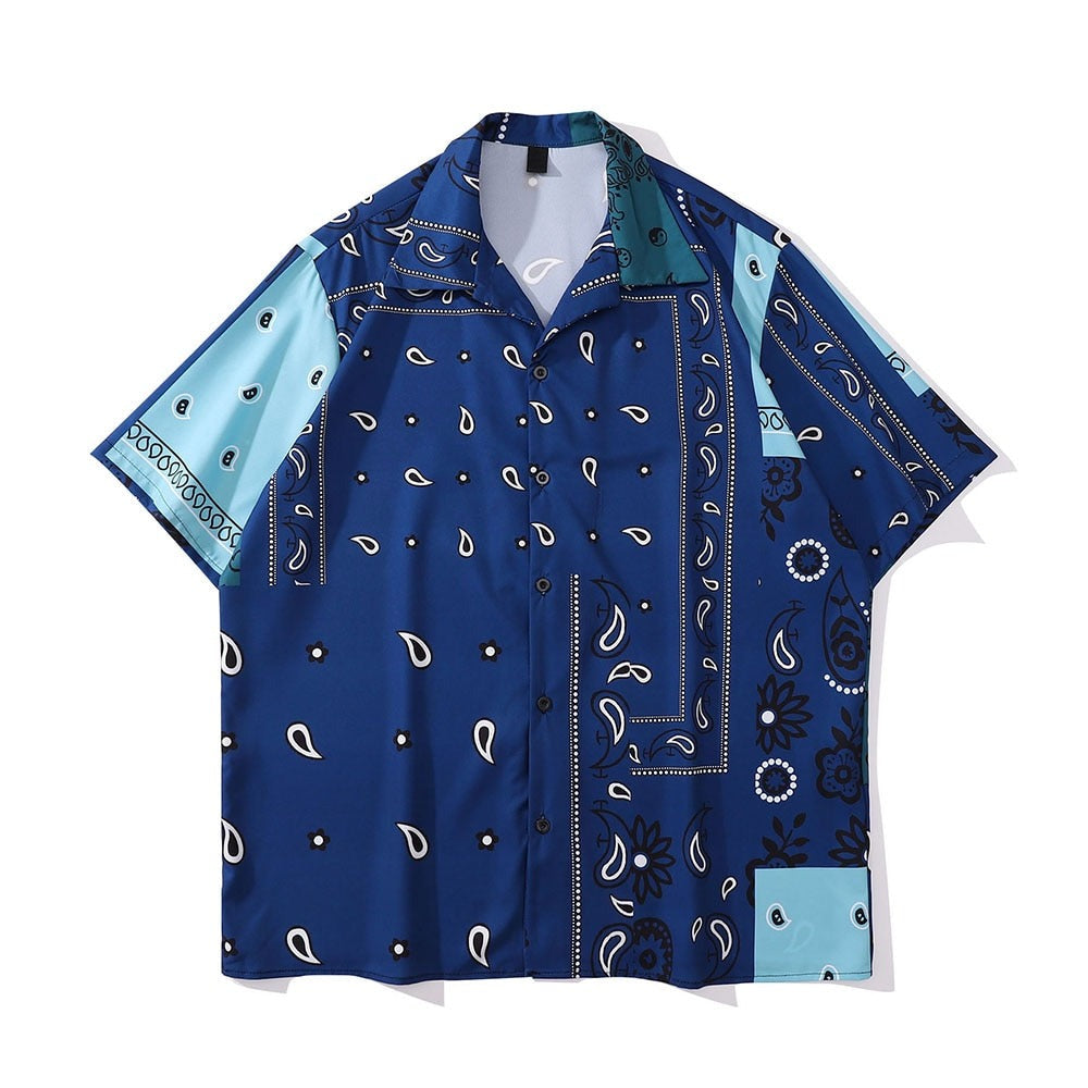 "Blue Night" Unisex Men Women Streetwear Graphic Shirt Daulet Apparel