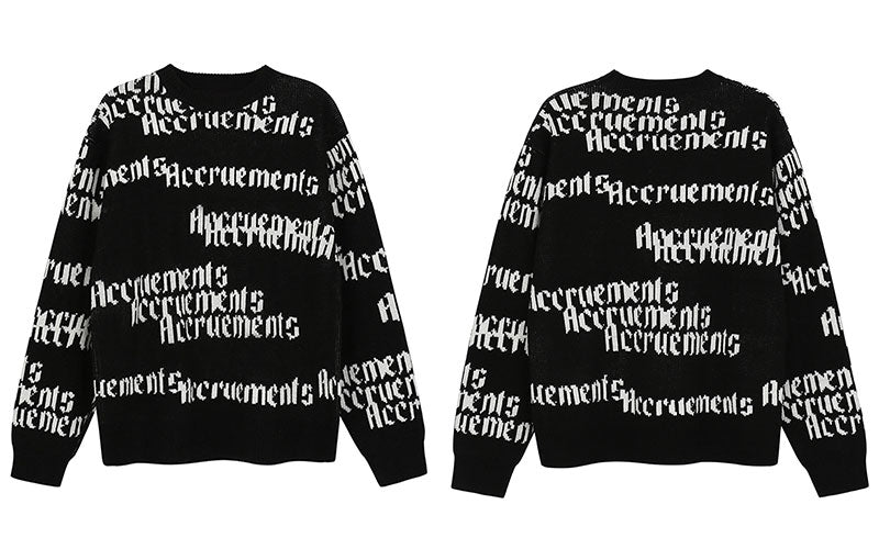 "Accruements" Unisex Men Women Streetwear Graphic Sweater Daulet Apparel