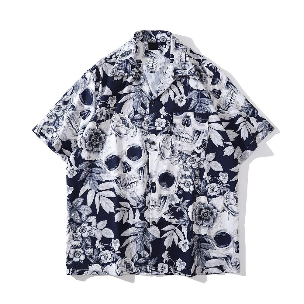 "Summer Delight" Unisex Men Women Streetwear Button Shirt Daulet Apparel