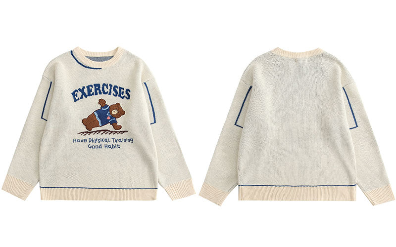 "Big Exercises" Unisex Men Women Streetwear Graphic Sweater Daulet Apparel