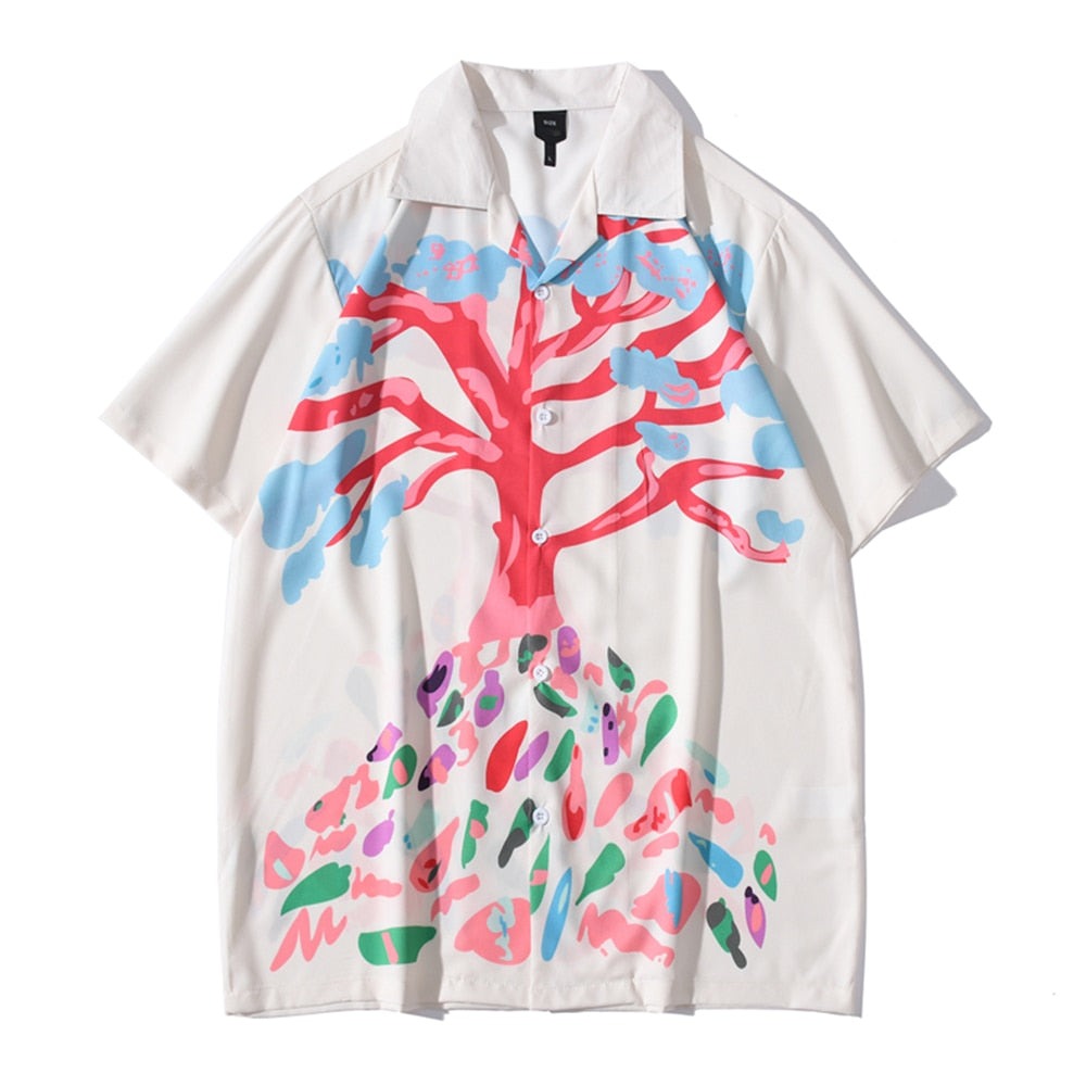 "Pink Tree" Unisex Men Women Streetwear Graphic Shirt Daulet Apparel