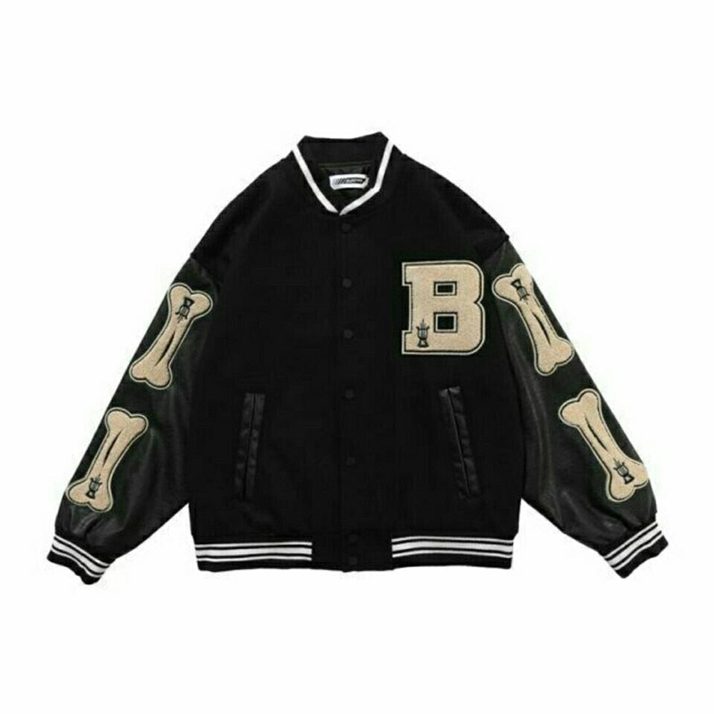 Men's Varsity Jacket Harajuku Vintage Graphic Baseball Jacket Unisex Coats  Streetwear