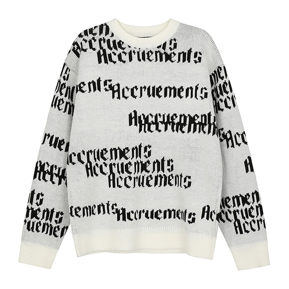 "Accruements" Unisex Men Women Streetwear Graphic Sweater Daulet Apparel
