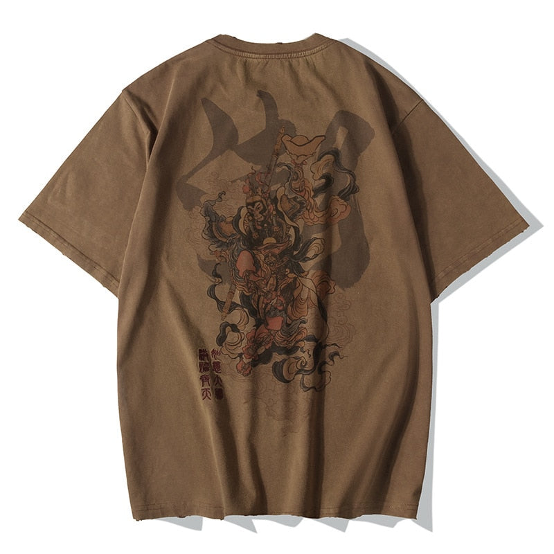 "Monkey King" Unisex Men Women Streetwear Graphic T-Shirt Daulet Apparel