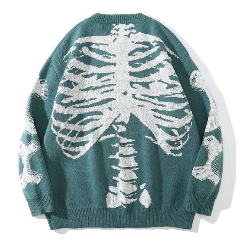 "Bone In" Unisex Men Women Streetwear Graphic Sweater Daulet Apparel