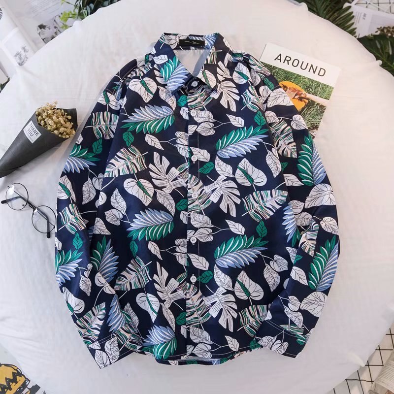 "Hono" Unisex Men Women Streetwear Graphic Button Up Shirt Daulet Apparel