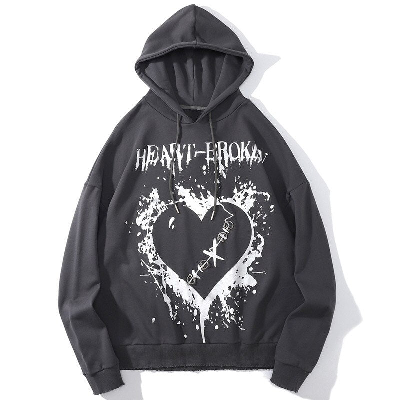 Broken Heart Unisex Men Women Streetwear Graphic Hoodie