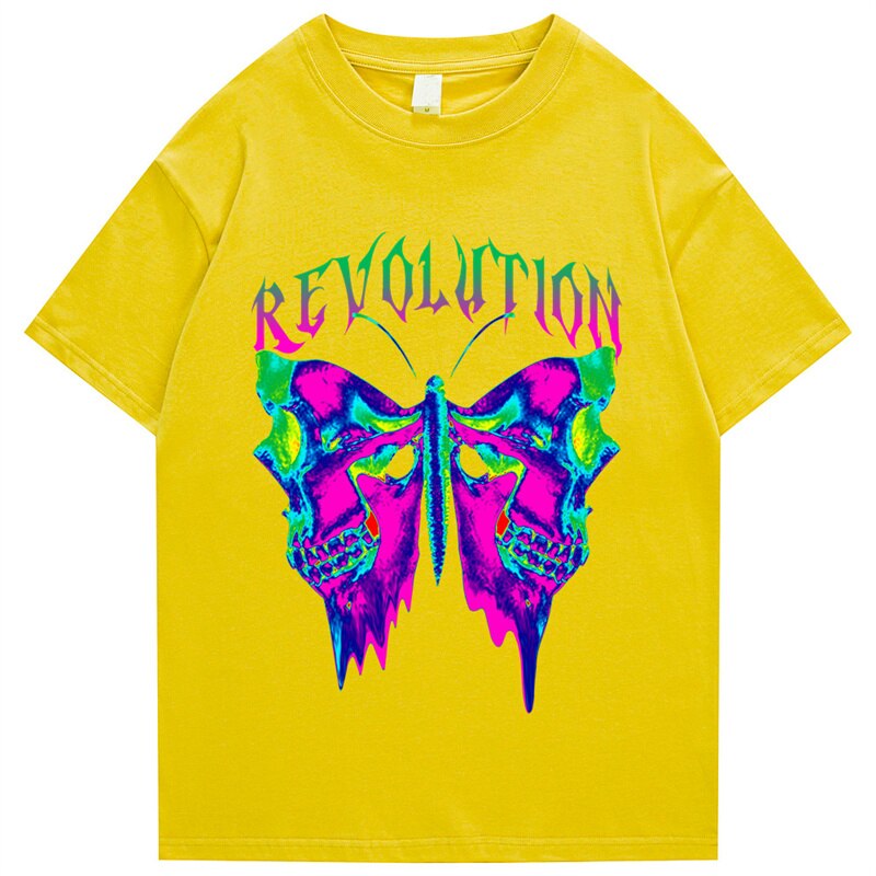 “Revolution" Men Women Streetwear Unisex Graphic T-Shirt Daulet Apparel
