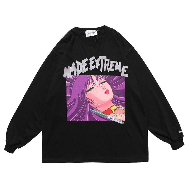 "Sleeping Angel" Unisex Men Women Streetwear Graphic Sweatshirt Daulet Apparel