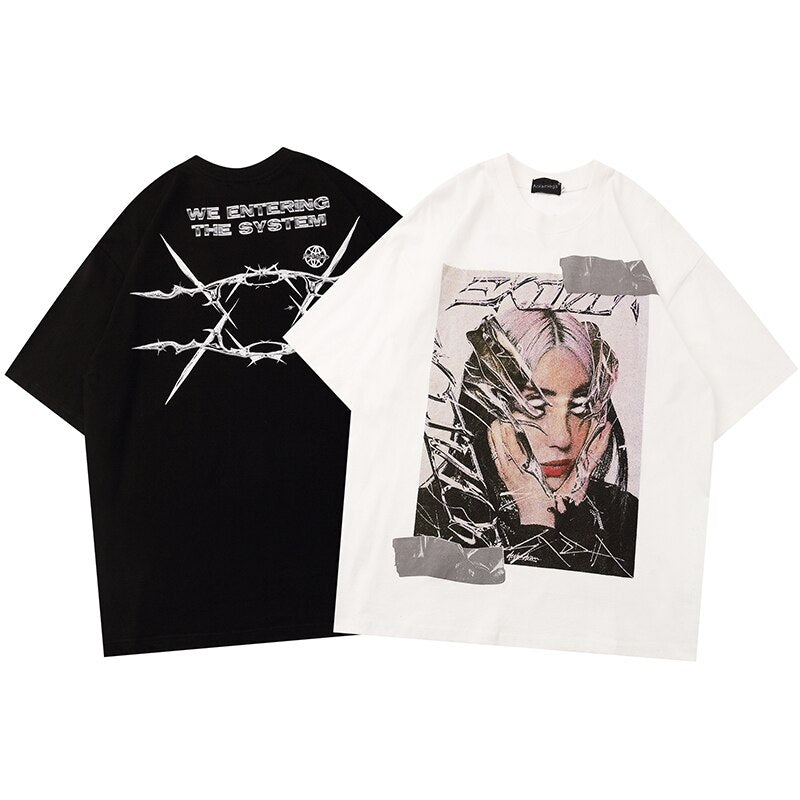 "Illustration" Unisex Men Women Streetwear Graphic T-Shirt Daulet Apparel