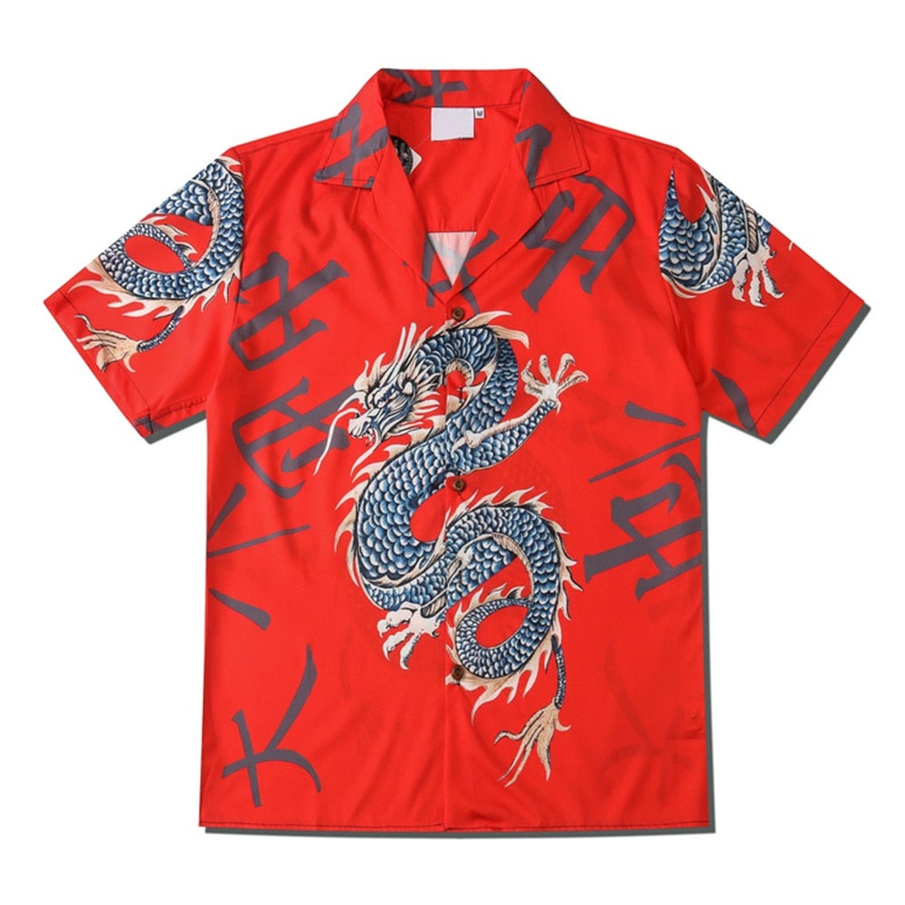 "Golden Dragon" Unisex Men Women Streetwear Graphic Shirt Daulet Apparel