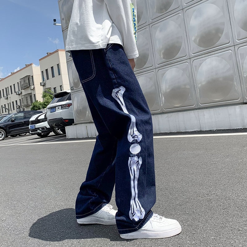 "Slower Runner" Unisex Men Women Streetwear Denim Jeans Daulet Apparel