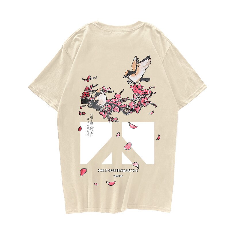 "Fly Blossom" Men Women Streetwear Unisex Graphic T-Shirt Daulet Apparel