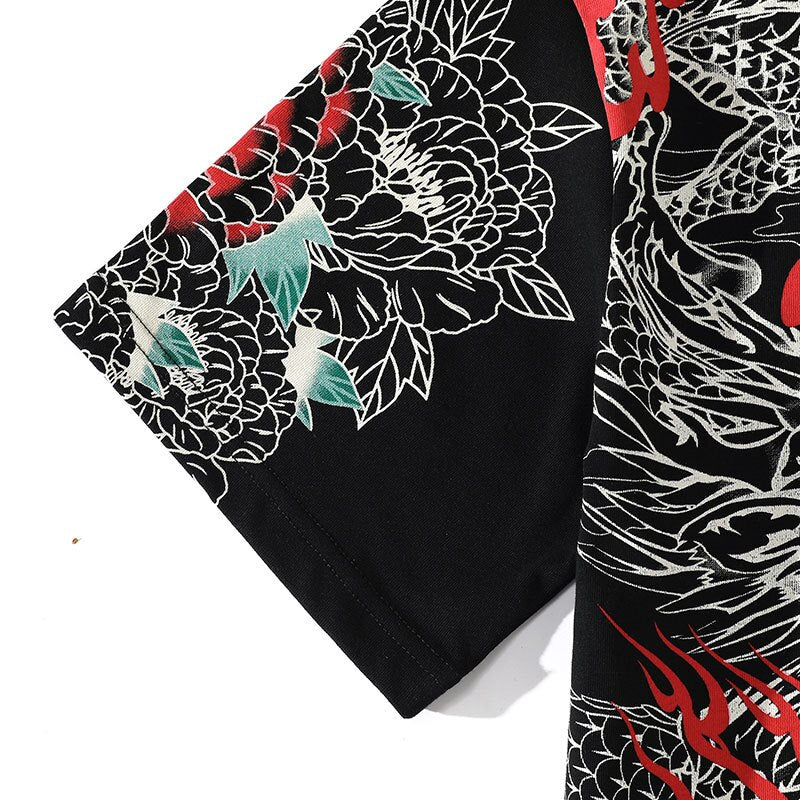 "Dragon Fly" Unisex Men Women Streetwear Graphic T-Shirt Daulet Apparel