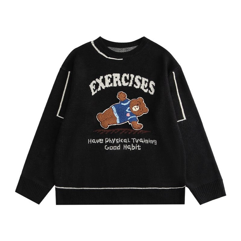 "Big Exercises" Unisex Men Women Streetwear Graphic Sweater Daulet Apparel
