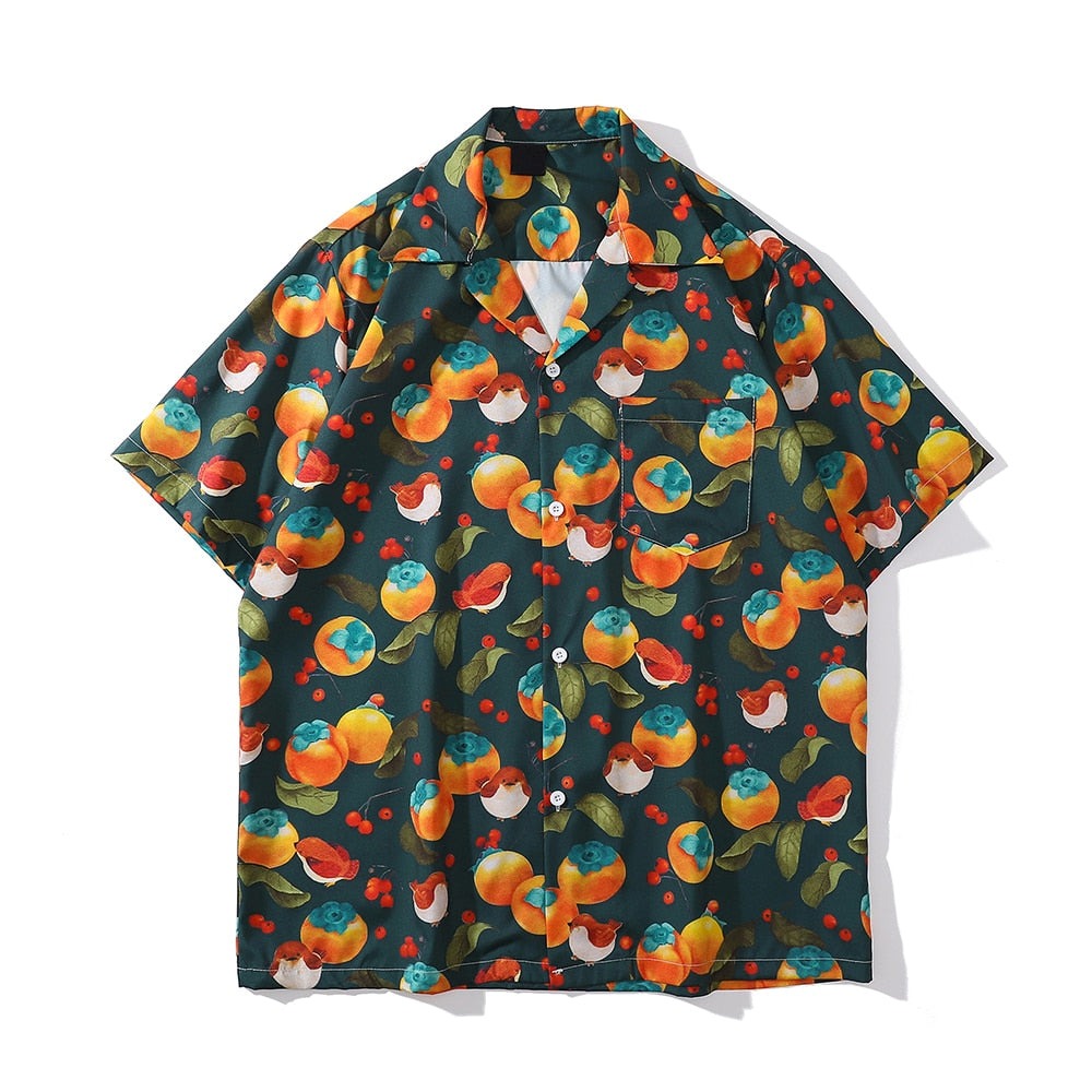 "Mixed Emotions" Unisex Men Women Streetwear Graphic Button Shirt Daulet Apparel